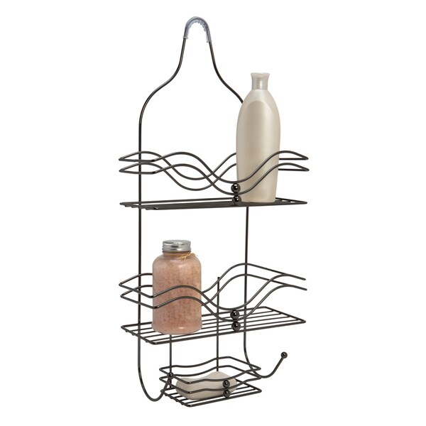 Bath Bliss Ocean Design Black Onyx Shower Caddy Free Shipping On Bath Bliss Ocean Design Black Onyx Shower Caddy