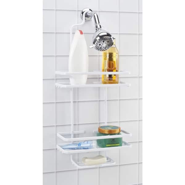 Bath Bliss Gray Aluminum Shower Caddy