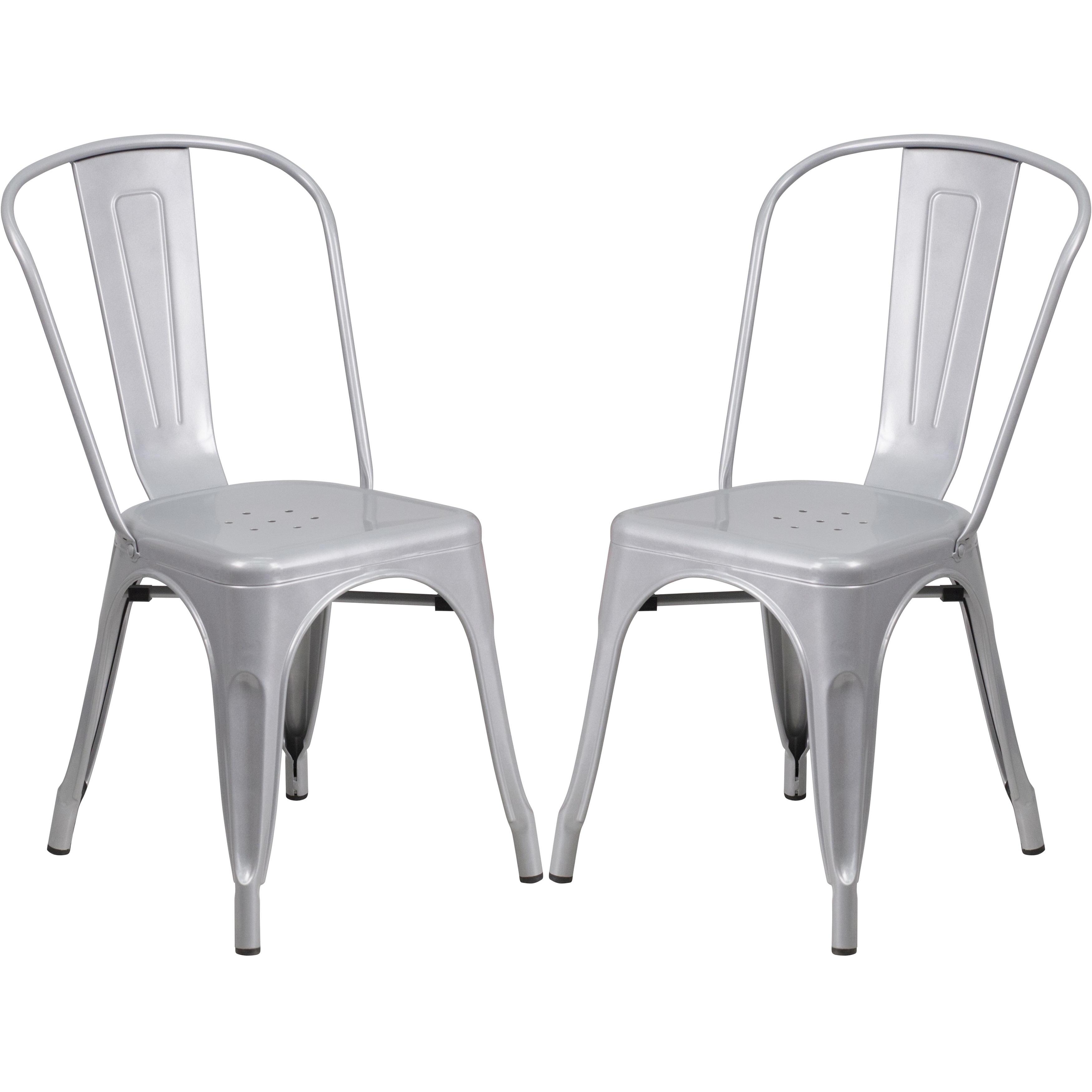 silver bistro chairs