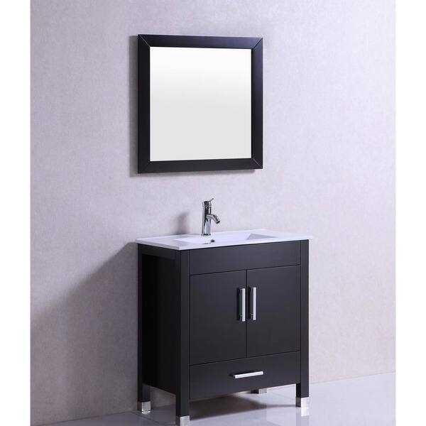 30inch Belvedere Modern Freestanding Espresso Bathroom Vanity with