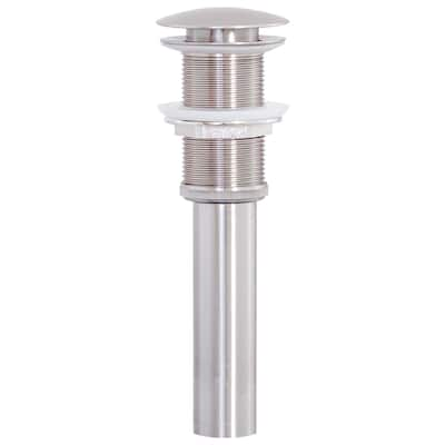 Brushed Nickel Umbrella Drain Less Overflow