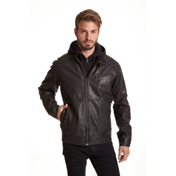 faux leather jackets in tall sizes for men