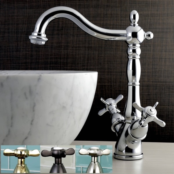 Vintage Cross Vessel Bathroom Faucet. Opens flyout.