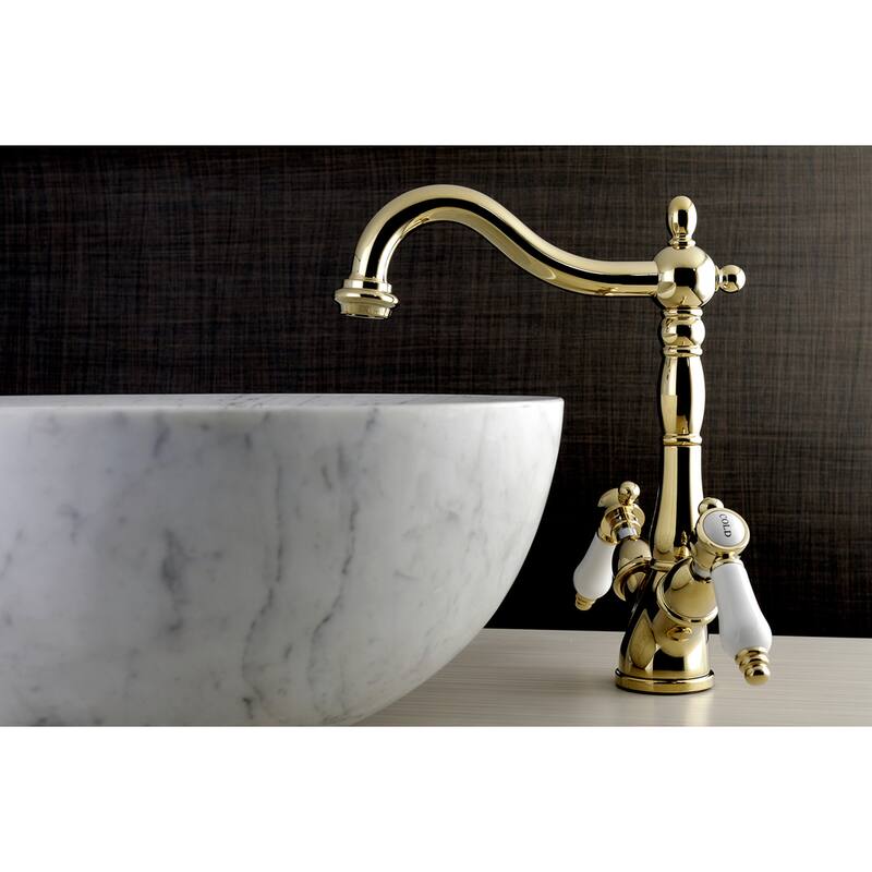 Kingston Brass Vintage Porcelain Vessel Bathroom Faucet