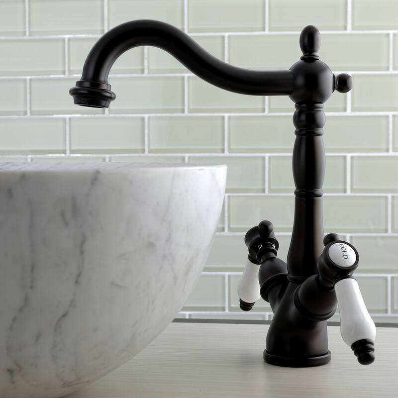 Kingston Brass Vintage Porcelain Vessel Bathroom Faucet
