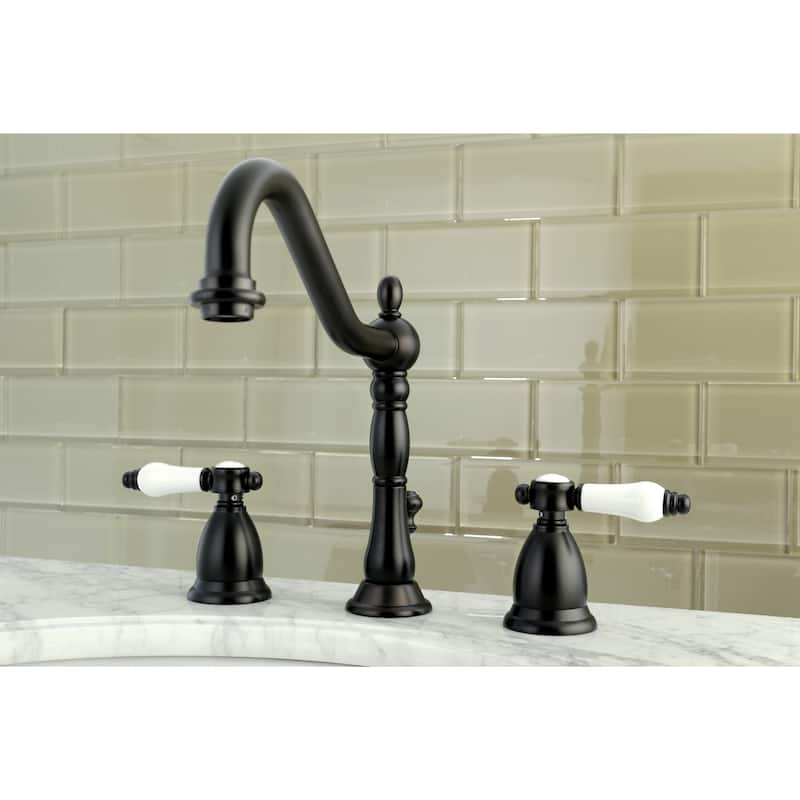 Kingston Brass Victorian Porcelain Widespread Bathroom Faucet - Oil Rubbed bronze