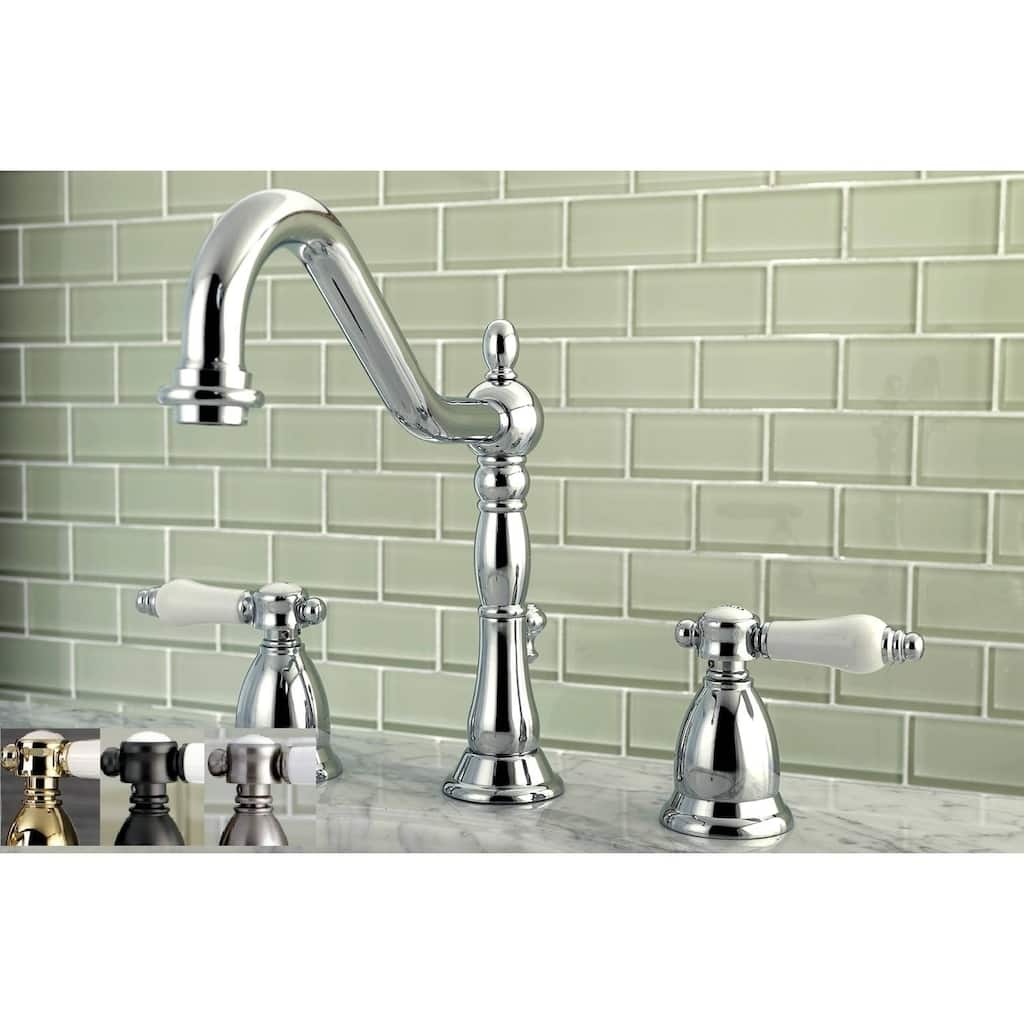 Kingston Brass Victorian Porcelain Widespread Bathroom Faucet