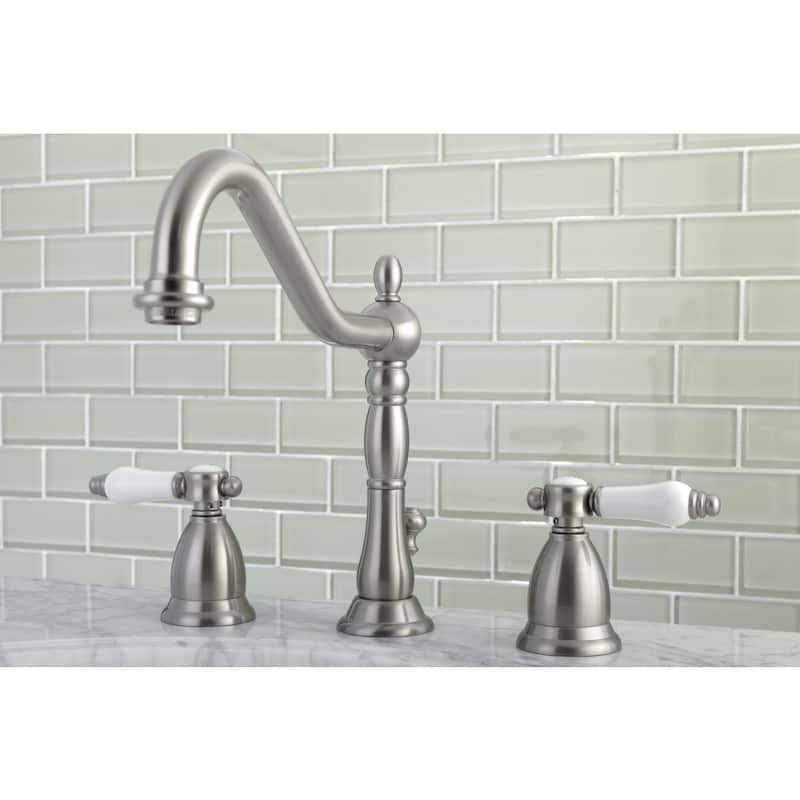 Kingston Brass Victorian Porcelain Widespread Bathroom Faucet