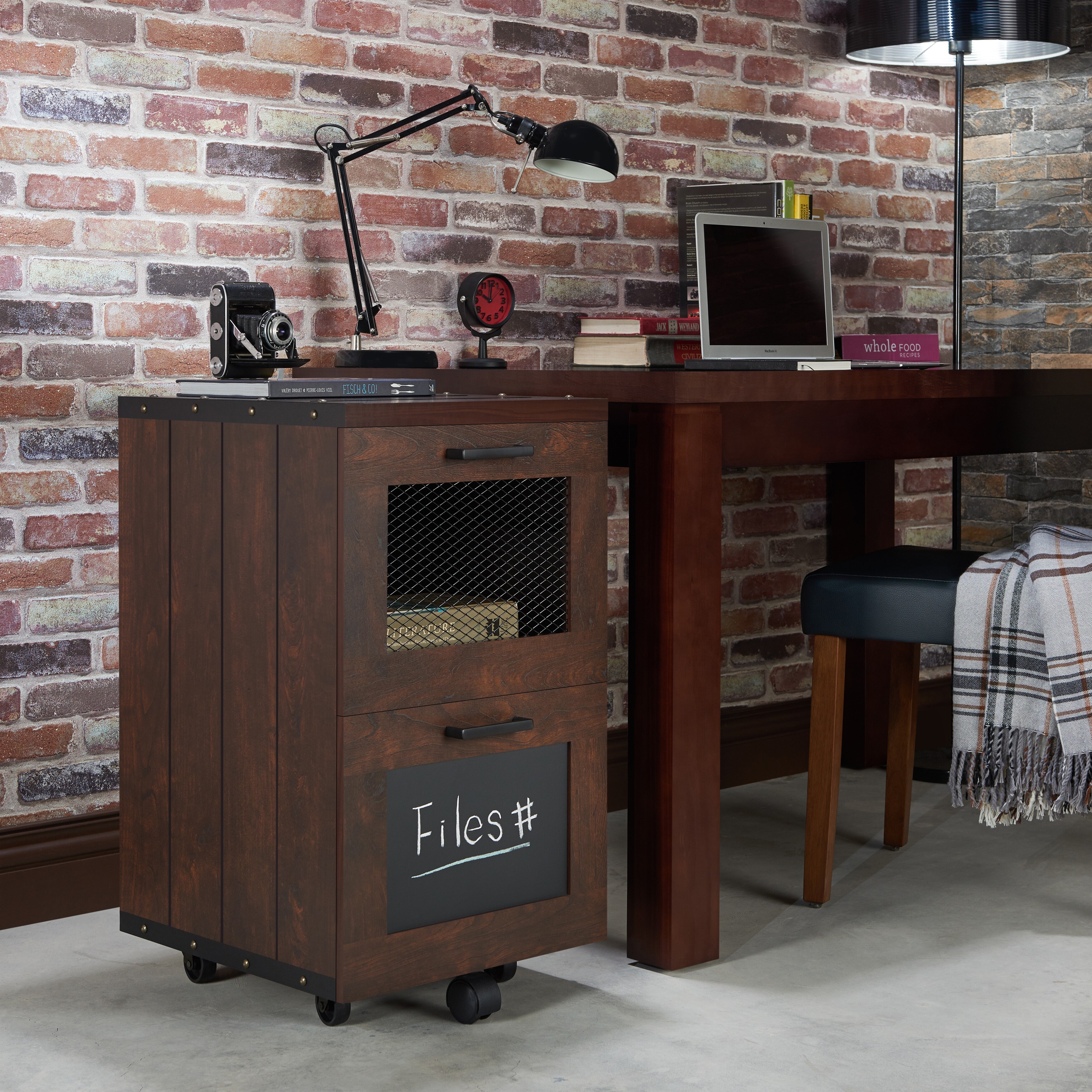 Shop Furniture Of America Days Rustic Walnut 2 Drawer File Cabinet