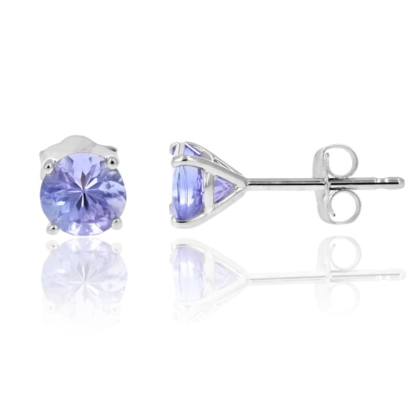 14k White Gold 1ct Tgw Tanzanite Stud Earrings Free Shipping Today 14k White Gold 1ct Tgw Tanzanite Stud Earrings