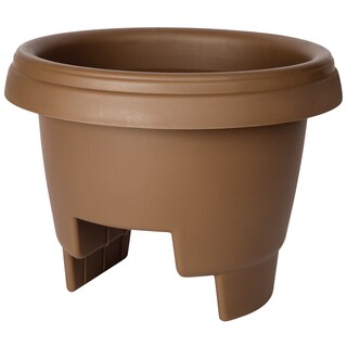 Bloem Deck Rail Planter, 12-inch, Chocolate