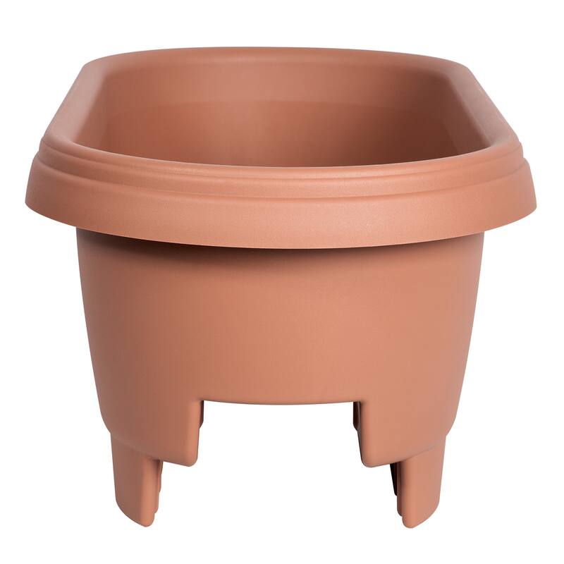 Bloem Deck Rail Planter, 24-inch, Terra Cotta