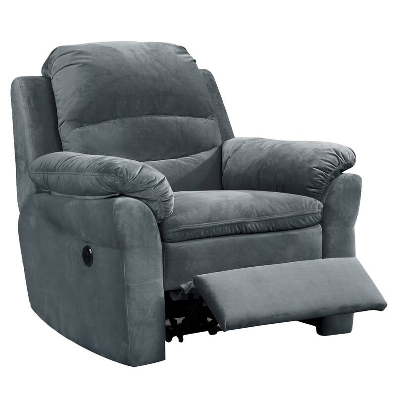 Copper Grove Dark Grey Polyester Power Recliner