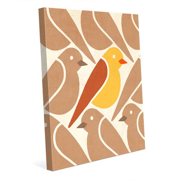 Birds Birds Birds Yellow Canvas Wall Art Print Bed Bath & Beyond
