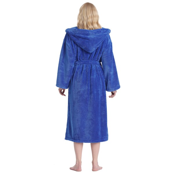 Just Love Hooded Velour Robe for Women with Sherpa Lined Hood