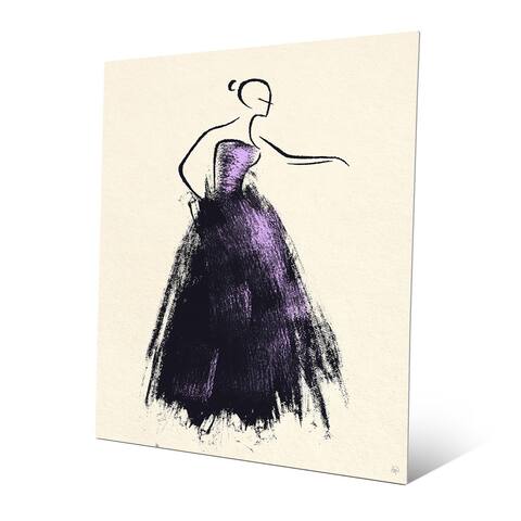 Formal Dress Violet Aluminum Metal Wall Art Print