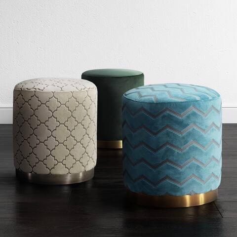 Opal Cream Morrocan Ottoman
