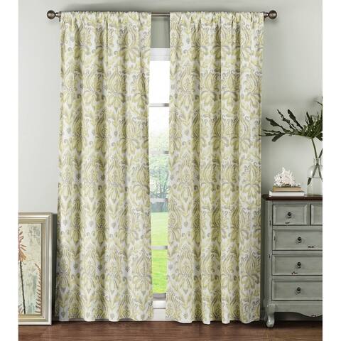 Window Elements Paige Cotton 84-inch Rod-pocket Extra-wide Curtain Panel Pair - 104 x 84 - 104 x 84