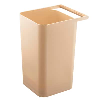 Como Beige/ Brown Trash Can with Wooden Handle by Yamazaki Home
