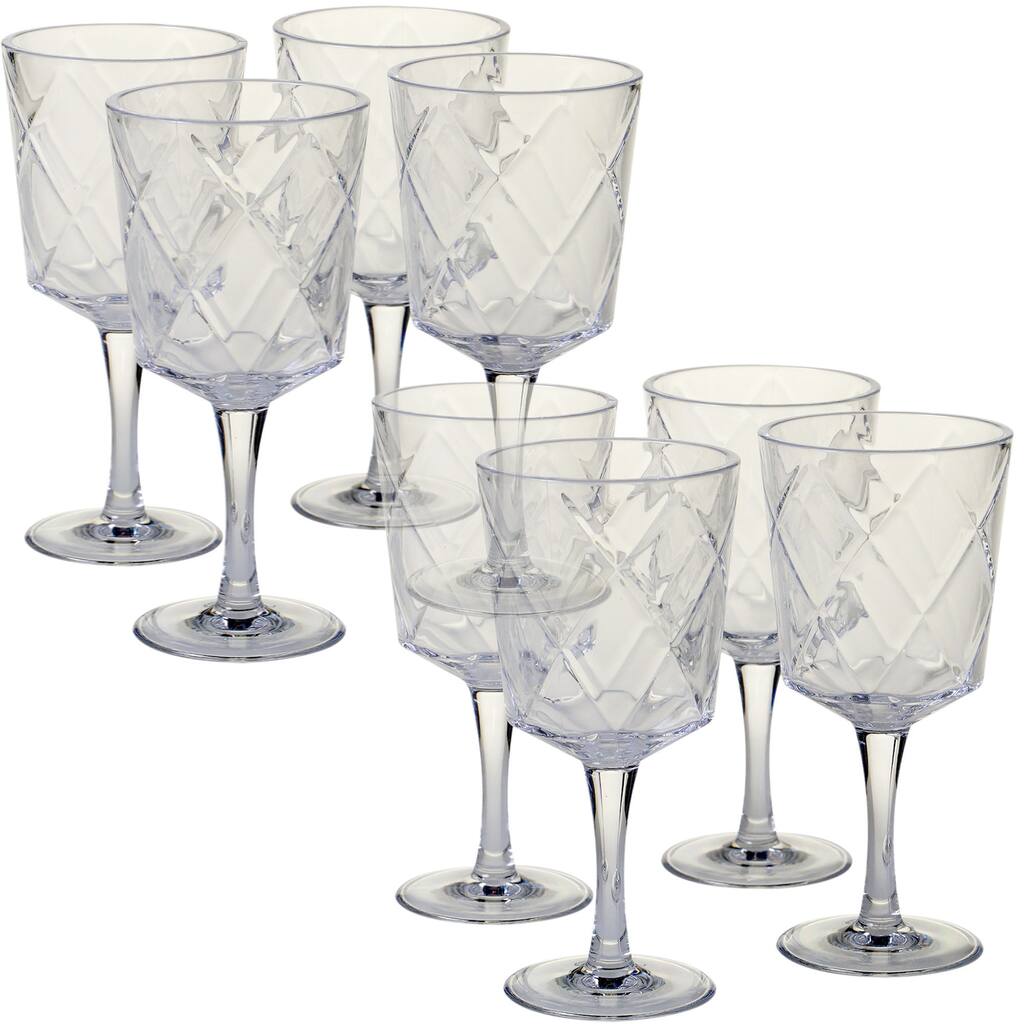 Certified International Clear Acrylic 13-ounce All-purpose Goblets (Pack of 8)