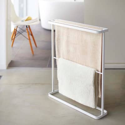 Tower White/ Black Bath Towel Hanger by Yamazaki Home