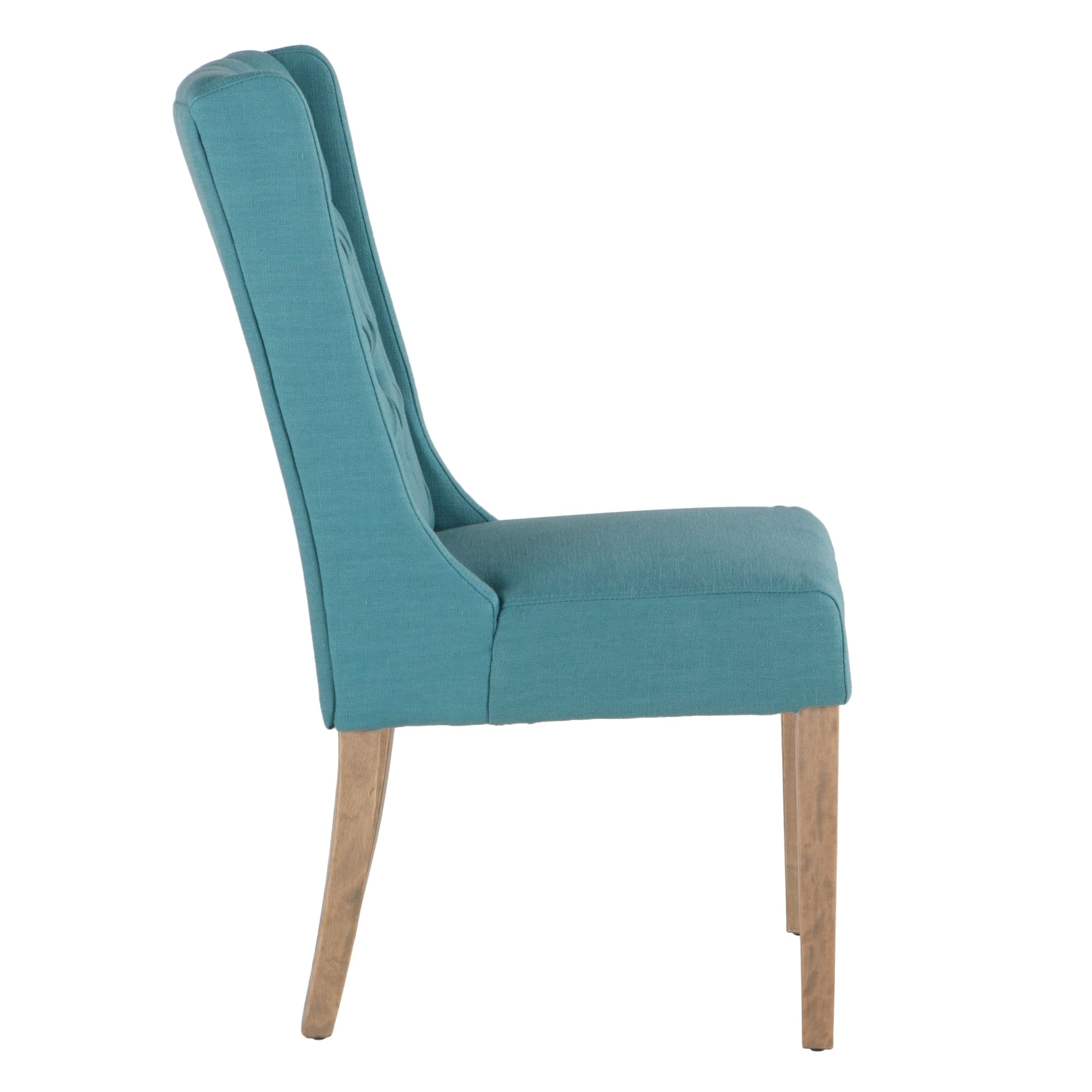 teal dining chairs and table