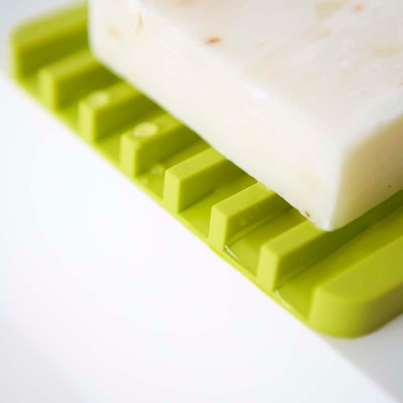 Flow White/ Pink/ Green/ Black Self Draining Silicone Soap Tray by Yamazaki Home