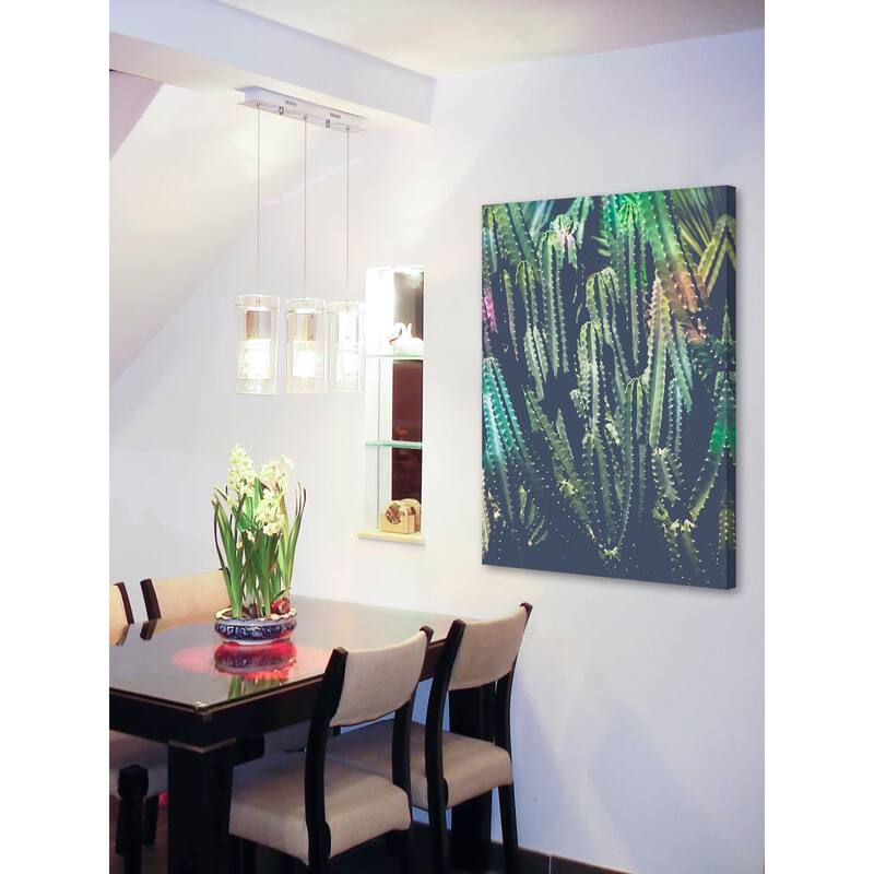 Marmont Hill - 'Cactus Jungle' by Ann Barnes Painting Print on Wrapped Canvas - Multi-Color