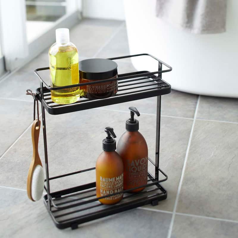 Tower White/ Black Bath Rack by Yamazaki Home - Black