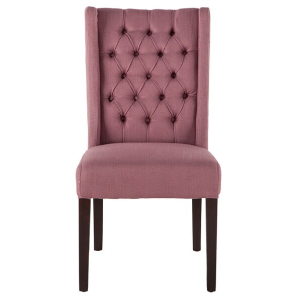 Chloe Dusty Rose Tufted Linen Dining Chair Free Shipping Today
