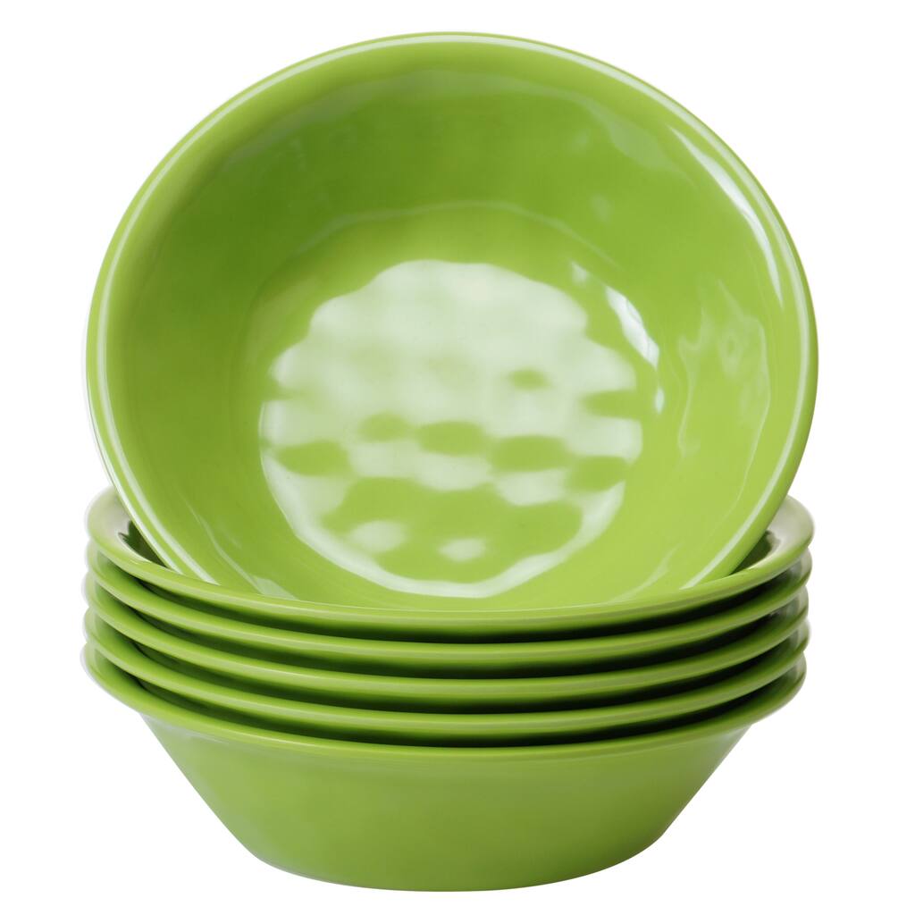 Certified International Solid Green All-purpose Bowls, Set of 6