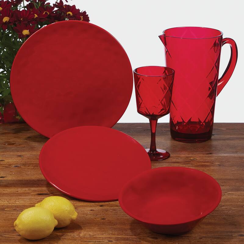 Certified International Solid Red All-purpose Bowls, Set of 6