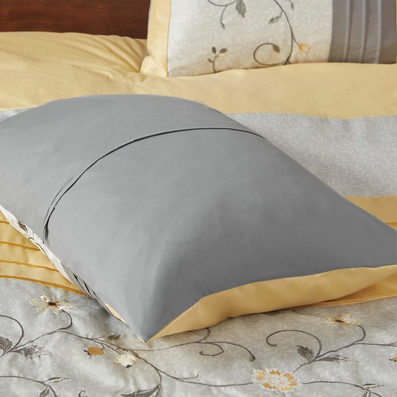 Madison Park Belle Yellow 7 Piece Embroidered Comforter Set