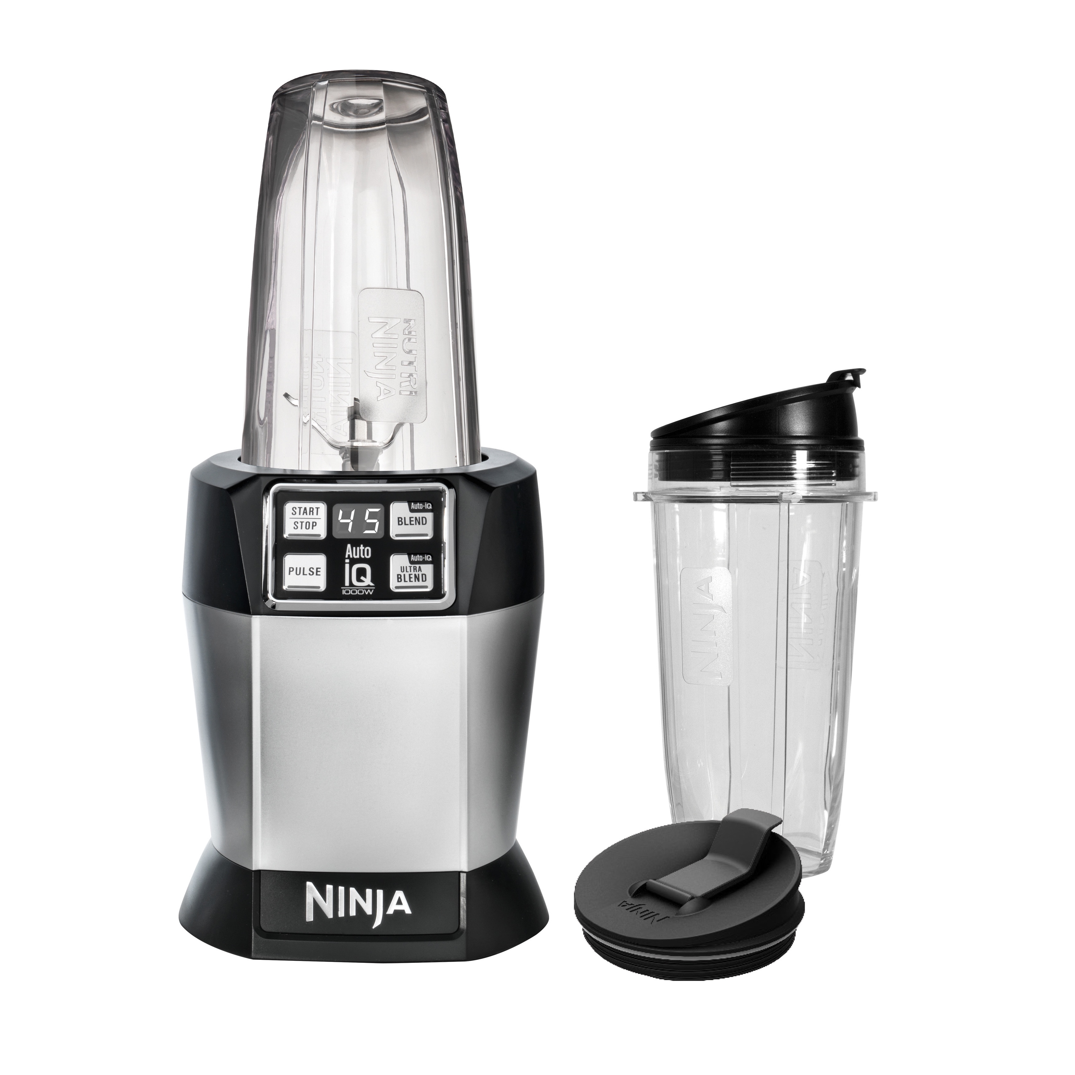 NINJA Nutri Blender Plus 20 oz. Single Speed Silver Countertop