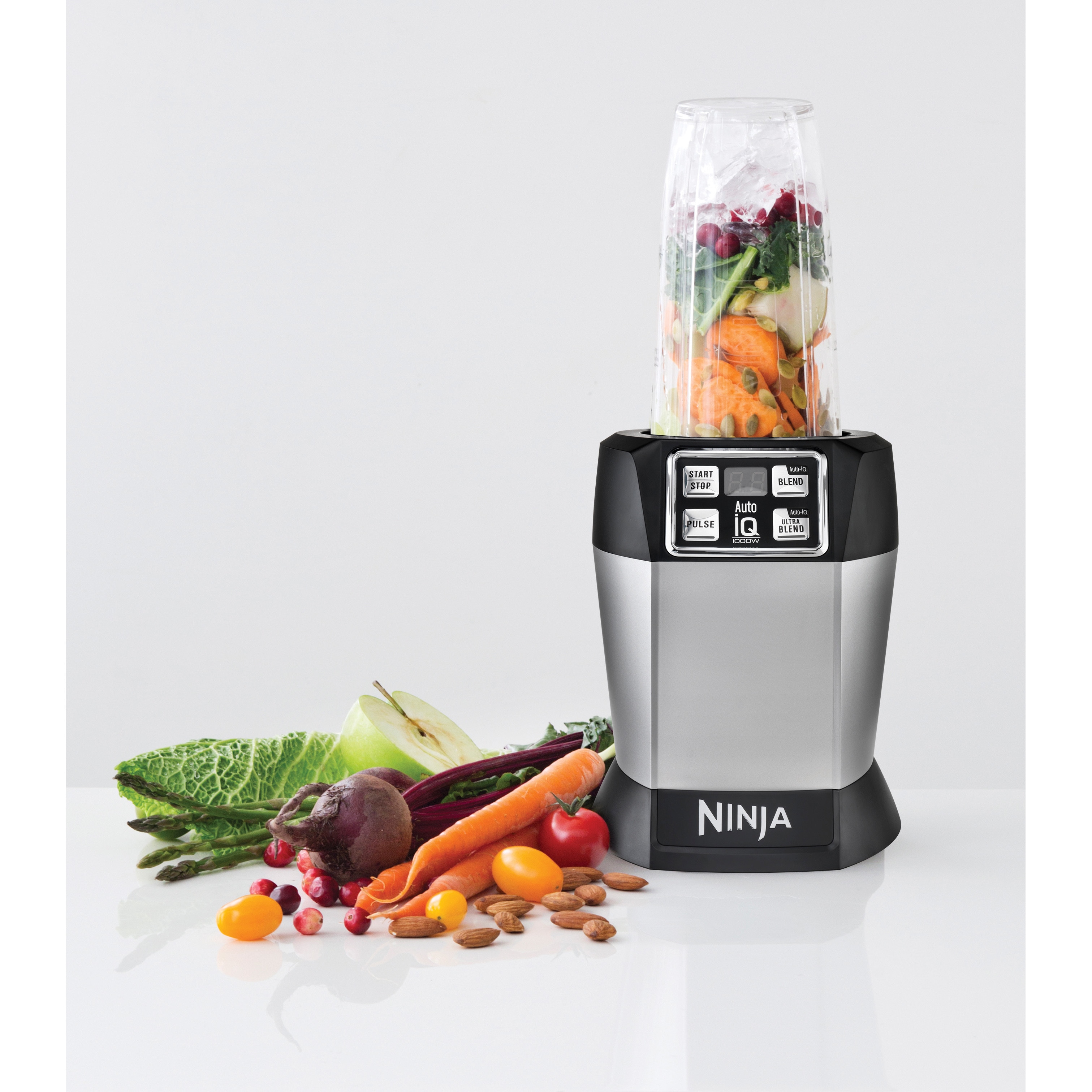 Nutri Ninja BL480D Personal Blender with Auto iQ, 1 To-Go Cups,  Silver&Black