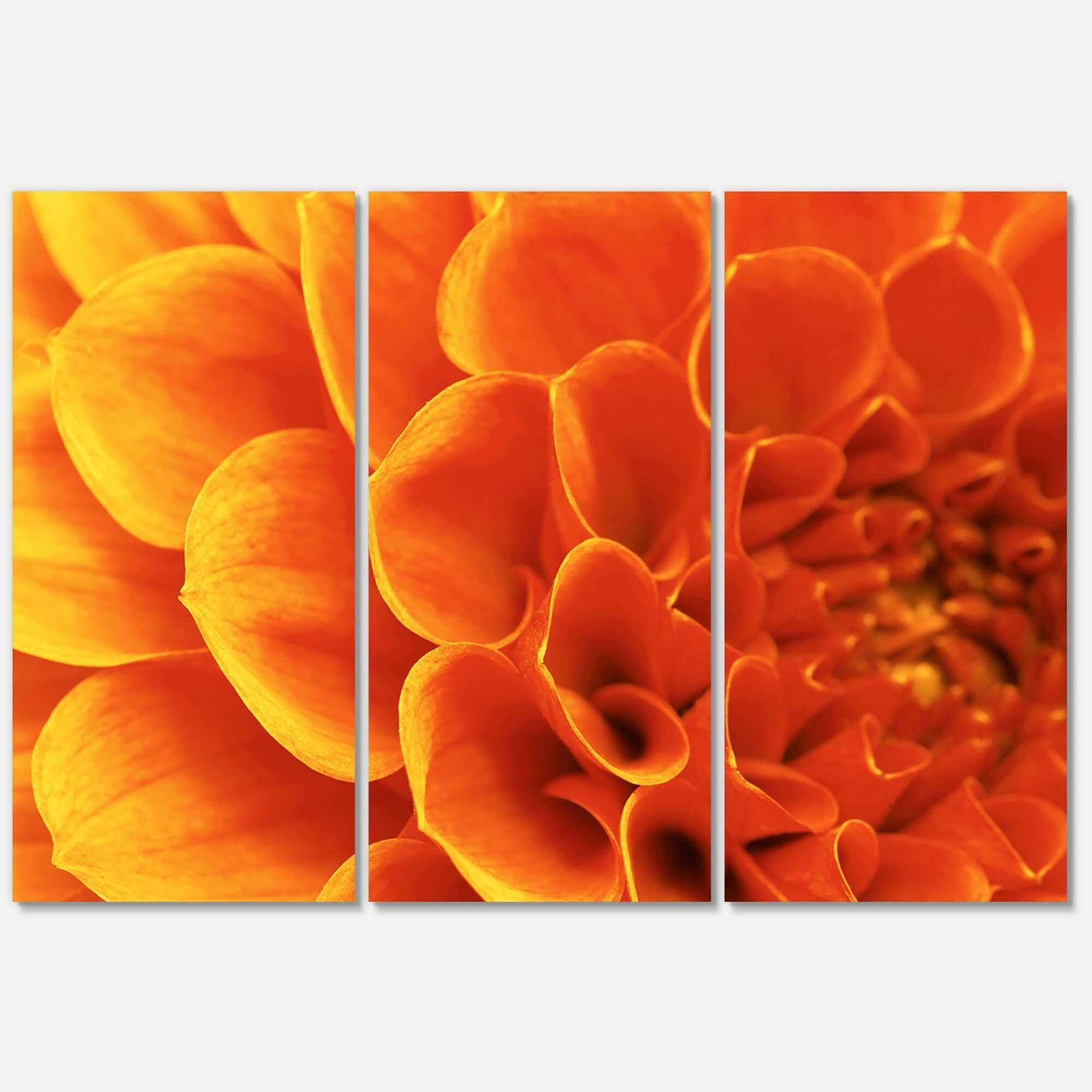 orange flower metal wall decor