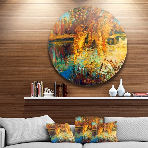 Statements2000 Abstract Autumn Earthtones Large 3D Metal Wall Art