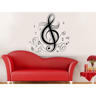 3 Sizes, 12 Colors G CLEF HEART MUSIC NOTE Vinyl Decal