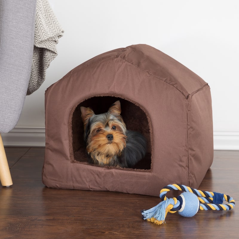 PETMAKER Cozy Cottage House Shaped Pet Bed
