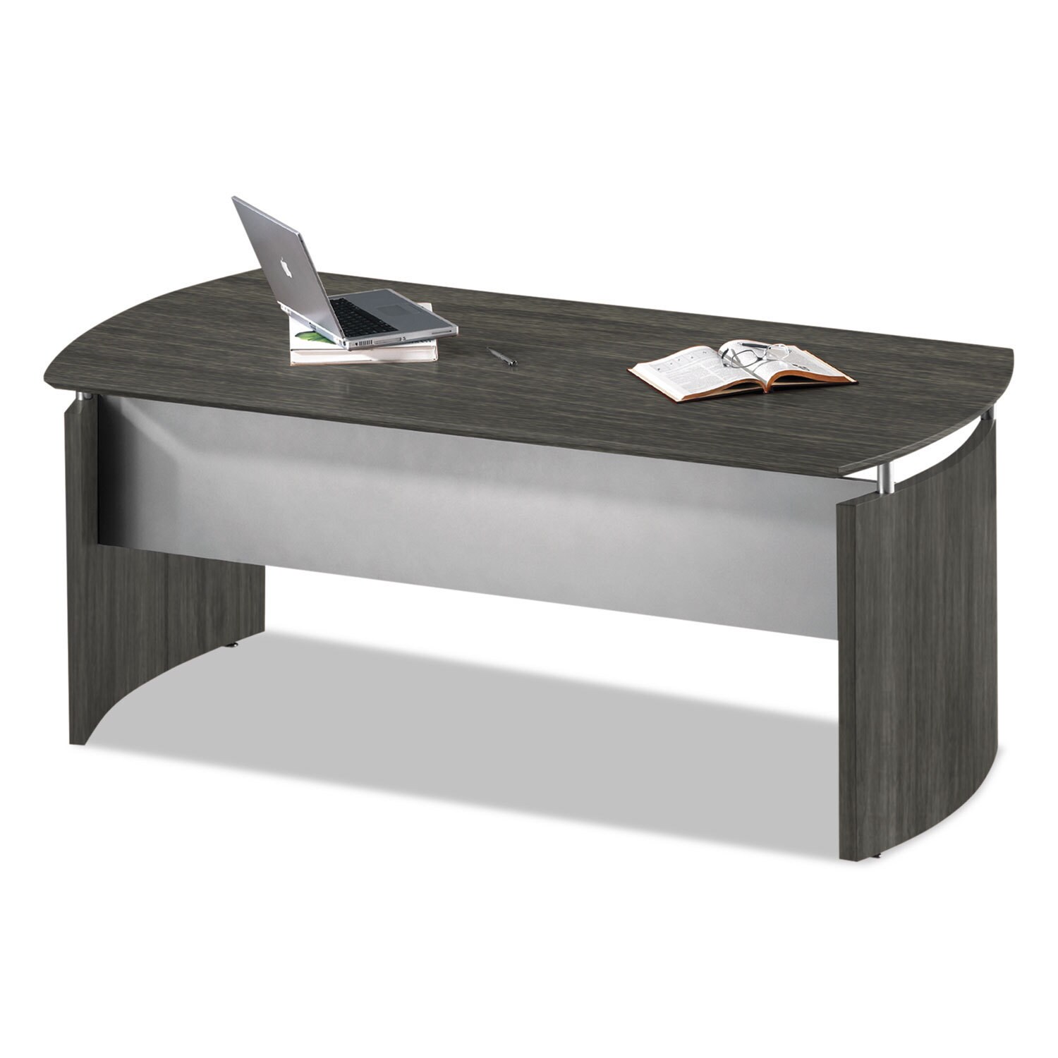 Shop Mayline Medina Series Laminate Grey Steel Curved Desk Base