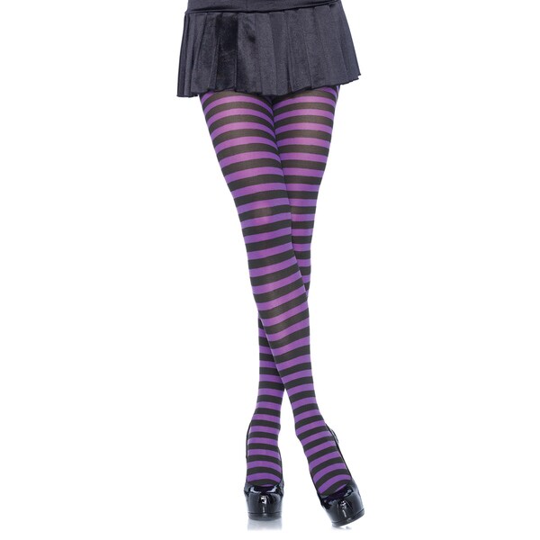 Leg Avenue Plus-size Multicolor Nylon Stripe Tights