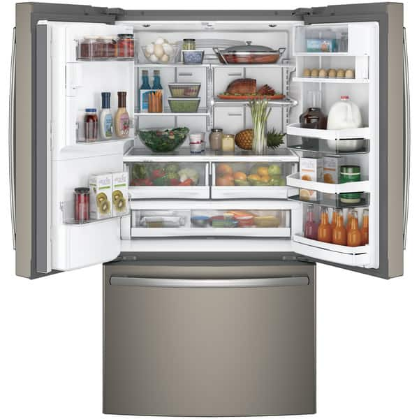 Cafe Keurig K-Cup Brewing System 27.8-cu ft Smart French Door Refrigerator  with Ice Maker (Stainless Steel) ENERGY STAR in the French Door  Refrigerators department at