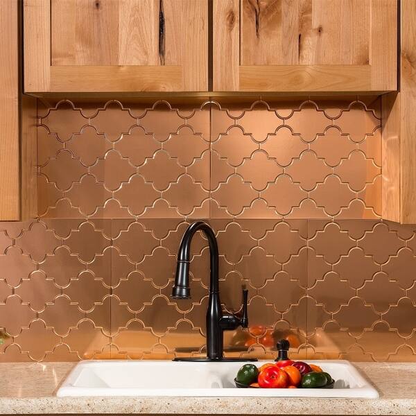 Fasade Monaco Polished Copper 15square Foot Backsplash 15 Sq Ft Kit