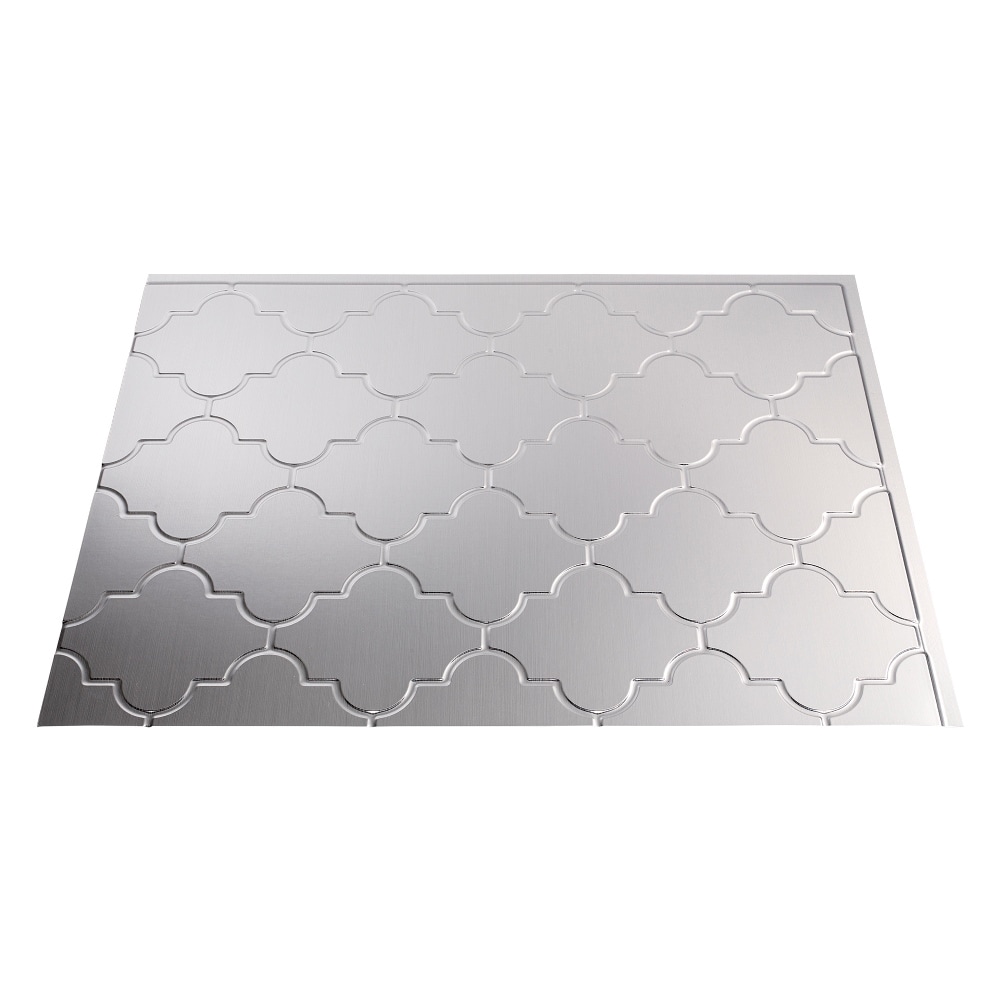 Shop Fasade Monaco Brushed Aluminum Backsplash Panel Free