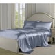 preview thumbnail 10 of 18, Miss Behave®.Charmeuse Satin Bed Sheet Set Full - Silver