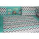 BabyFad Elephant Zig-Zag Turquoise and Grey 10-Piece Baby Crib Bedding Set - Thumbnail 1