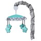 BabyFad Elephant Zig-Zag Turquoise and Grey 10-Piece Baby Crib Bedding Set - Thumbnail 2