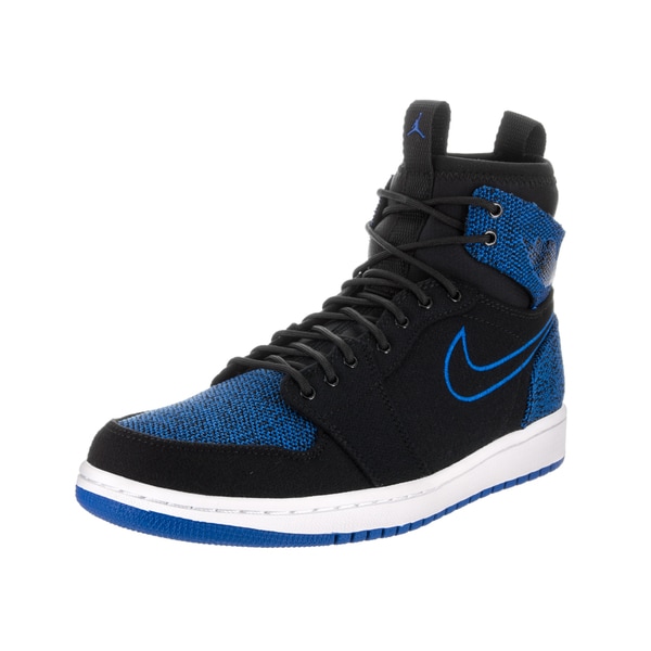 black fabric jordans