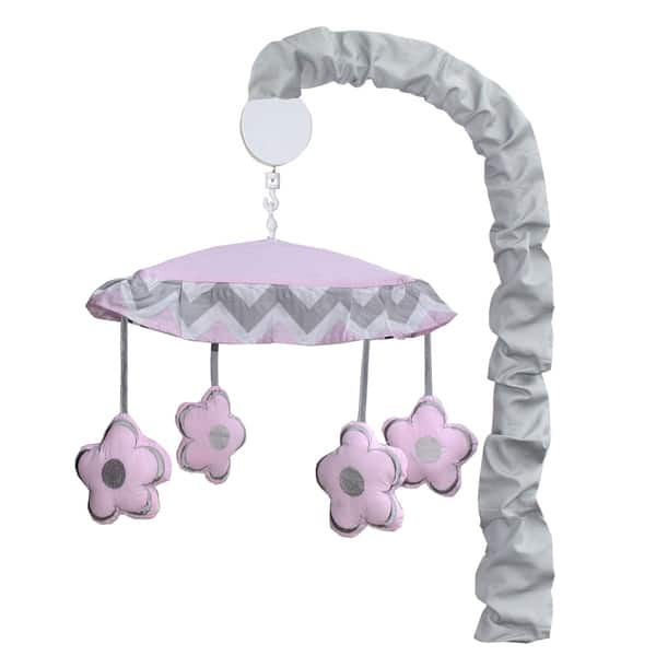 Shop Babyfad Elephant Zigzag Elephant Pink 10 Piece Crib Bedding