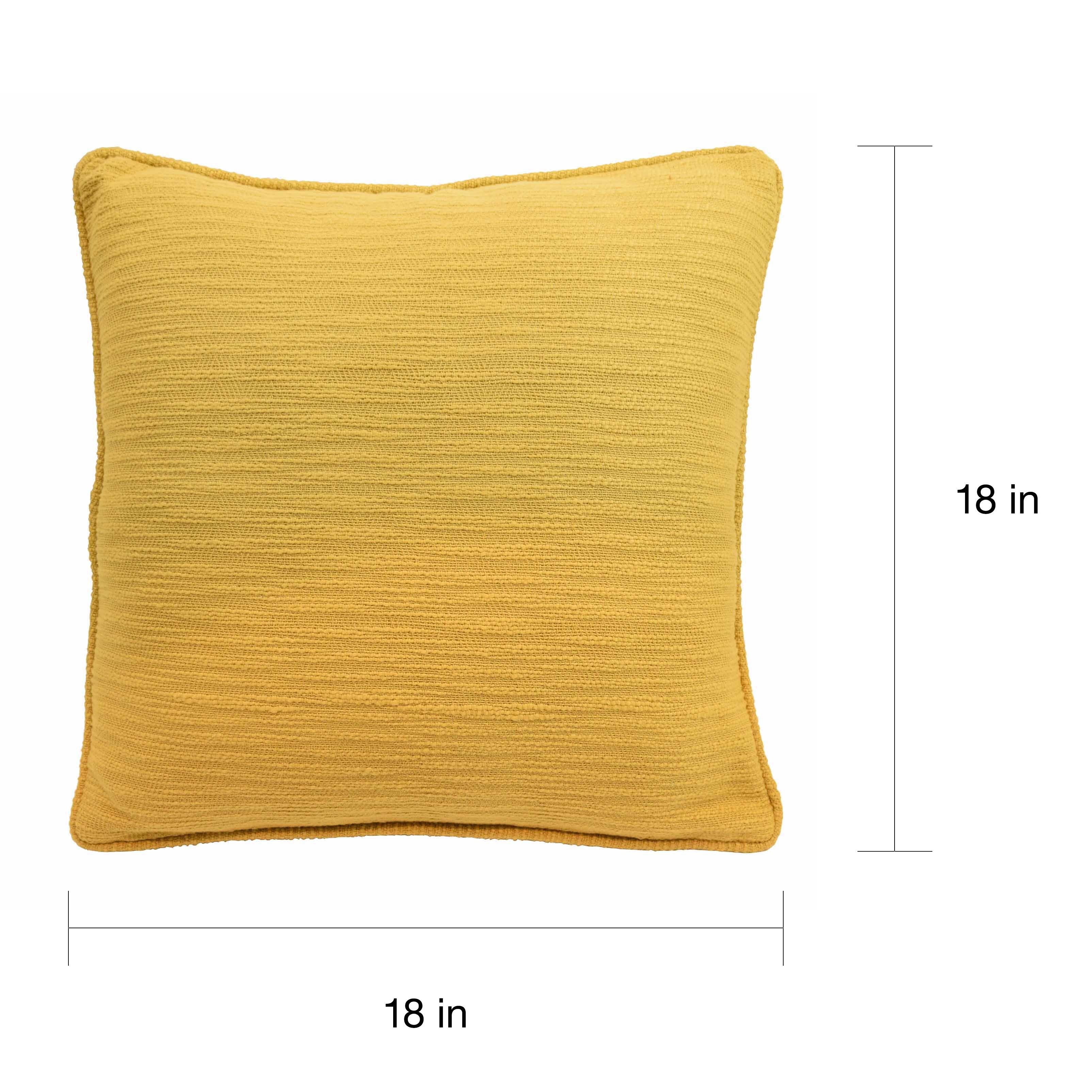 Shop Blissliving Home Yasmine Yellow Cotton Textured Decorative